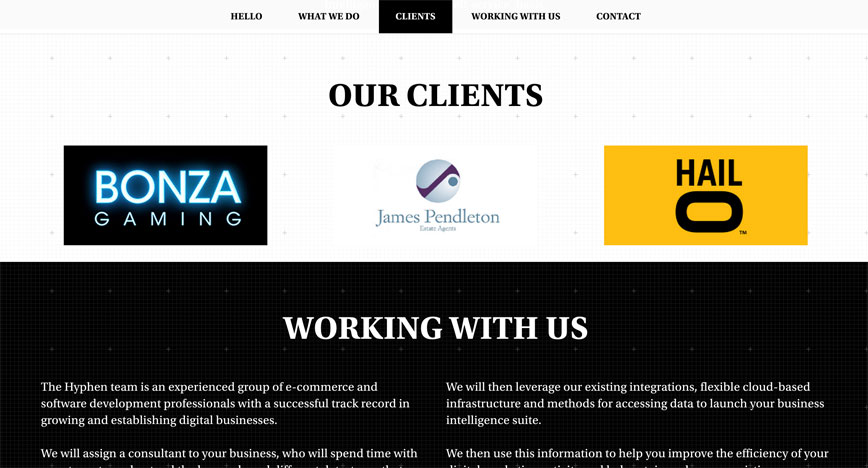 hyphen our clients screenshot